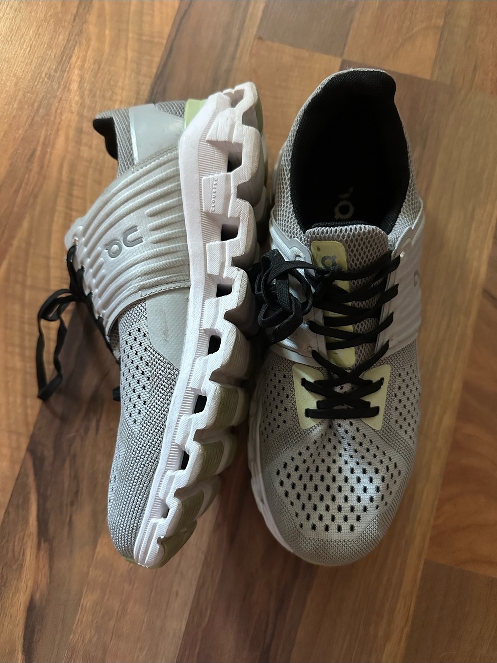 On Running Men’s Cloud Running Shoes - Light Gray, Black, Lime